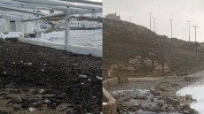 Ζημιές στη Μύκονο από την κακοκαιρία «Ηφαιστίων»