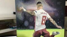 Ολυμπιακός: Ο Γκιγιέρμε έγινε κεντρικό θέμα σε πίνακα ζωγραφικής