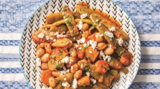 Πράσινα φασολάκια με φασόλια χάντρες