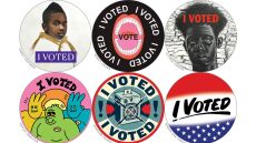 Αμερικανικές εκλογές: 48 καλλιτέχνες φτιάχνουν «I voted» αυτοκόλλητα