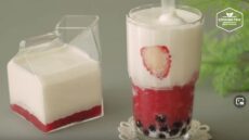 Γάλα φράουλας με πέρλες ταπιόκας, το πιο γευστικό φρουτένιο ρόφημα