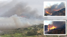 Φωτιά στην Άνδρο: Ενισχύονται οι πυροσβεστικές δυνάμεις - Ελικόπτερα super puma στην περιοχή - Βίντεο, φωτογραφίες