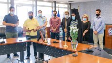 Τρισάγιο στη μνήμη του θύματος τρομοκρατίας, Ταξίαρχου, Γιώργου Βασιλάκη στο υπουργείο Προστασίας του Πολίτη