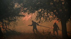 Φωτιά στα Βίλια: Εκκενώθηκαν πέντε οικισμοί 