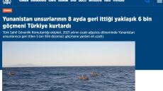 Τουρκική προπαγάνδα από το Αnadolu: «Η Ελλάδα επαναπροώθησε στην Τουρκία 6.000 μετανάστες το τελευταίο 8μηνο»