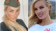 Η Βικτώρια Καρύδα στο... λόχο της Τζούλιας Νόβα: Φωτογραφίες με ρώσικο στρατιωτικό καπέλο