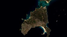 Η Ελαφόνησος και η παραλία του Σίμου σε φωτογραφία από τον δορυφόρο Sentinel-2A 