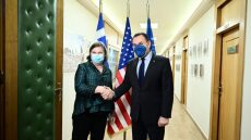 Παναγιωτόπουλος - Νούλαντ: Επί τάπητος η εμβάθυνση της στρατηγικής αμυντικής σχέσης Ελλάδας - ΗΠΑ