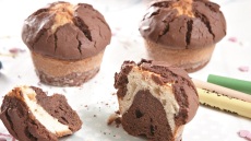 Muffins με 2 σοκολάτες