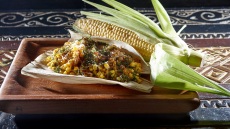 Σπόροι καλαμποκιού με κρέμα καρύδας και ανθότυρο