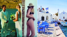 Στην Πάρο παντρεύτηκαν η πρώην του Ντι Κάπριο σούπερ μόντελ Τόνι Γκαρν και ο ηθοποιός Αλεξ Πέτιφερ 