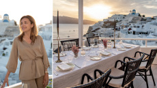 Sellia Georges: Νέα ελληνική κουζίνα με φόντο το ηφαίστειο της Σαντορίνης