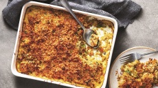 Σουφλέ με πράσο, τυριά και αλλαντικά