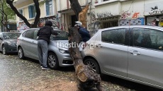 Κακοκαιρία «Άριελ»: Προβλήματα στη Θεσσαλονίκη - Ζημιές σε αυτοκίνητα, χωρίς ρεύμα περιοχές