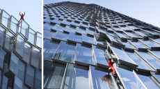 Ο Γάλλος Spiderman σκαρφάλωσε 38 ορόφους στο Παρίσι για να στείλει μήνυμα στον Μακρόν – Δείτε βίντεο