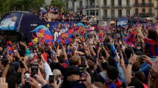 Μπαρτσελόνα: «Σκουντέτο πάρτι» με παρέλαση στη Βαρκελώνη - Δείτε βίντεο και φωτογραφίες