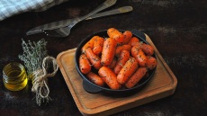 Baby καρότα στη φριτέζα αέρος, έτοιμα σε 20′