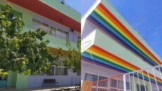 Κόρινθος: Από το ουράνιο τόξο και όχι την σημαία της ΛΟΑΤΚΙ+ τα χρώματα στο σχολείο, λέει ο αρχιτέκτονας