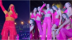 Αναστασία Δημητρά: Η φούξια εμφάνιση με τις χορεύτριές της στο ΟΑΚΑ - Δείτε βίντεο 