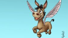 Αρκάς: Το νέο του σκίτσο για το ΣΥΡΙΖΑ με τον γάιδαρο που... πετάει