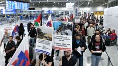 Πρωτοφανές: Πορεία του ΠΑΜΕ μέσα στο αεροδρόμιο «Ελ. Βενιζέλος» υπέρ της Παλαιστίνης