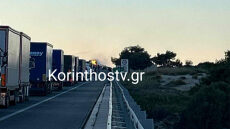 Φωτιά σε φορτηγό στην Ε.Ο. Κορίνθου - Πατρών στο ύψος της Ακράτας - Δείτε φωτογραφίες