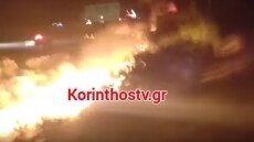 Δείτε βίντεο: Τρομακτική έκρηξη «on camera» μετά την ανατροπή βυτιοφόρου στον Ισθμό