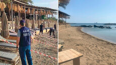 Ρόδος: Απομακρύνθηκαν οι ξαπλώστρες στη θάλασσα και οι μεταλλικές κατασκευές από το beach bar - Δείτε βίντεο