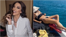 Ναταλία Δραγούμη: Κάνει ηλιοθεραπεία στη θάλασσα με μαύρο μπικίνι