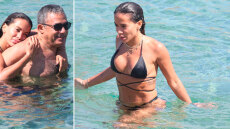 Ανίτα: Απολαμβάνει το μπάνιο της σε παραλία της Μυκόνου - Τα παιχνίδια με τον πατέρα της στη θάλασσα 