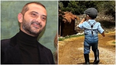 Λεωνίδας Κουτσόπουλος: Απαθανάτισε τον γιο του στα γυρίσματα της Φάρμας με τραγιάσκα και γαλότσες