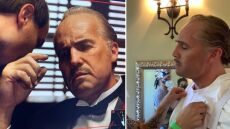 Μπίλι Ζέιν: Υποδύεται τον Μάρλον Μπράντο - Οι φωτογραφίες από τα γυρίσματα και η εκπληκτική ομοιότητά τους