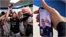 Οι παίκτες της Βίρτους πανηγύρισαν το πρωτάθλημα Ιταλίας μαζί με τον Πολονάρα μέσω βιντεοκλήση