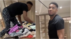 Γιάννης Αντετοκούνμπο: Έδωσε ρεσιτάλ προσπαθώντας να σκοτώσει κατσαρίδα - Ανέβηκε τρομαγμένος σε τραπέζι, δείτε βίντεο