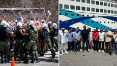 Δύο κόσμοι στη Ρόδο για τους Ισραηλινούς τουρίστες: Συγκέντρωση και συλλήψεις – Υποδοχή με γλυκά και κεράσματα