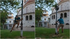 Ο Ευτύχης Μπλέτσας ζήτησε συγγνώμη για το γκρέμισμα της κολώνας φωτισμού: «Έκανα βλακεία» - Δείτε βίντεο