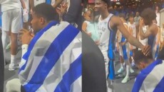 Το συγκλονιστικό βίντεο με τον δακρυσμένο  Αντετοκούνμπο να έχει την ελληνική σημαία στην πλάτη