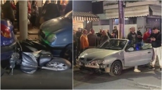 Περιστέρι: Οδηγός κάμπριο έπεσε πάνω σε σταθμευμένα οχήματα και χτύπησε μητέρα και παιδί 