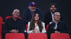 Στο ΣΕΦ για τον αγώνα του Ολυμπιακού με τη Ζαλγκίρις η Κίμπερλι Γκιλφόιλ - Δείτε φωτογραφίες 