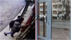 Επίθεση στην πρεσβεία της Βουλγαρίας στα Σκόπια: Έσπασαν το τζάμι της κεντρικής εισόδου, δείτε βίντεο 