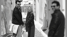 Ντορέττα Παπαδημητρίου και Γιώργος Γεροντιδάκης πιασμένοι χέρι χέρι στη Μύκονο