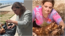 Η Βίκυ Σταυροπούλου αναβίωσε τη σκηνή με το σούβλισμα του αρνιού από το «Είσαι το ταίρι μου»