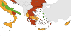 Χάρτης ECDC: «Κιτρίνισαν» Ήπειρος και Κρήτη - «Πράσινο» το βορειοανατολικό Αιγαίο