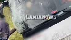 Παρνασσός: Τουριστικό λεωφορείο με 30 επιβάτες βγήκε από τον δρόμο και έπεσε σε κολόνα