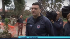 Αυτοψία Κικίλια στα αντιπλημμυρικά έργα σε ρέμα στις Αχαρνές