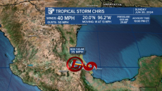 Η τροπική καταιγίδα Κρις σχηματίζεται κοντά στο ανατολικό Μεξικό