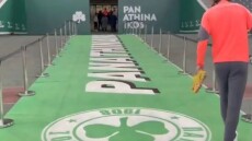 Βίκινγκουρ: Οι παίκτες της σεβάστηκαν και δεν πάτησαν το σήμα του Παναθηναϊκού στο ΟΑΚΑ - Βίντεο 