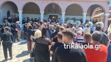Τρίκαλα: Βουβός πόνος στην κηδεία του 30χρονου Στέφανου που πνίγηκε στη Λευκάδα