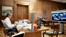 Ο Μητσοτάκης συμμετείχε στην τηλεδιάσκεψη της ΕΕ για την Ουκρανία
