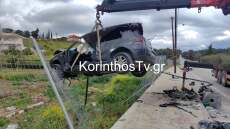 Κορινθία: Σοκαριστικό τροχαίο με δύο τραυματίες στην περιφερειακή Ισθμού - Επιδαύρου